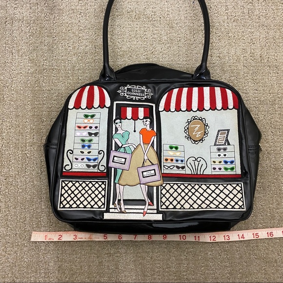Lulu Guinness Vintage “shop front collection” Purse Handbag.  Embroidered! - Picture 8 of 8